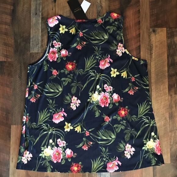 Espresso Los Angeles SZ 1X multicolor plus size top Floral blue  New tags - Picture 3 of 5